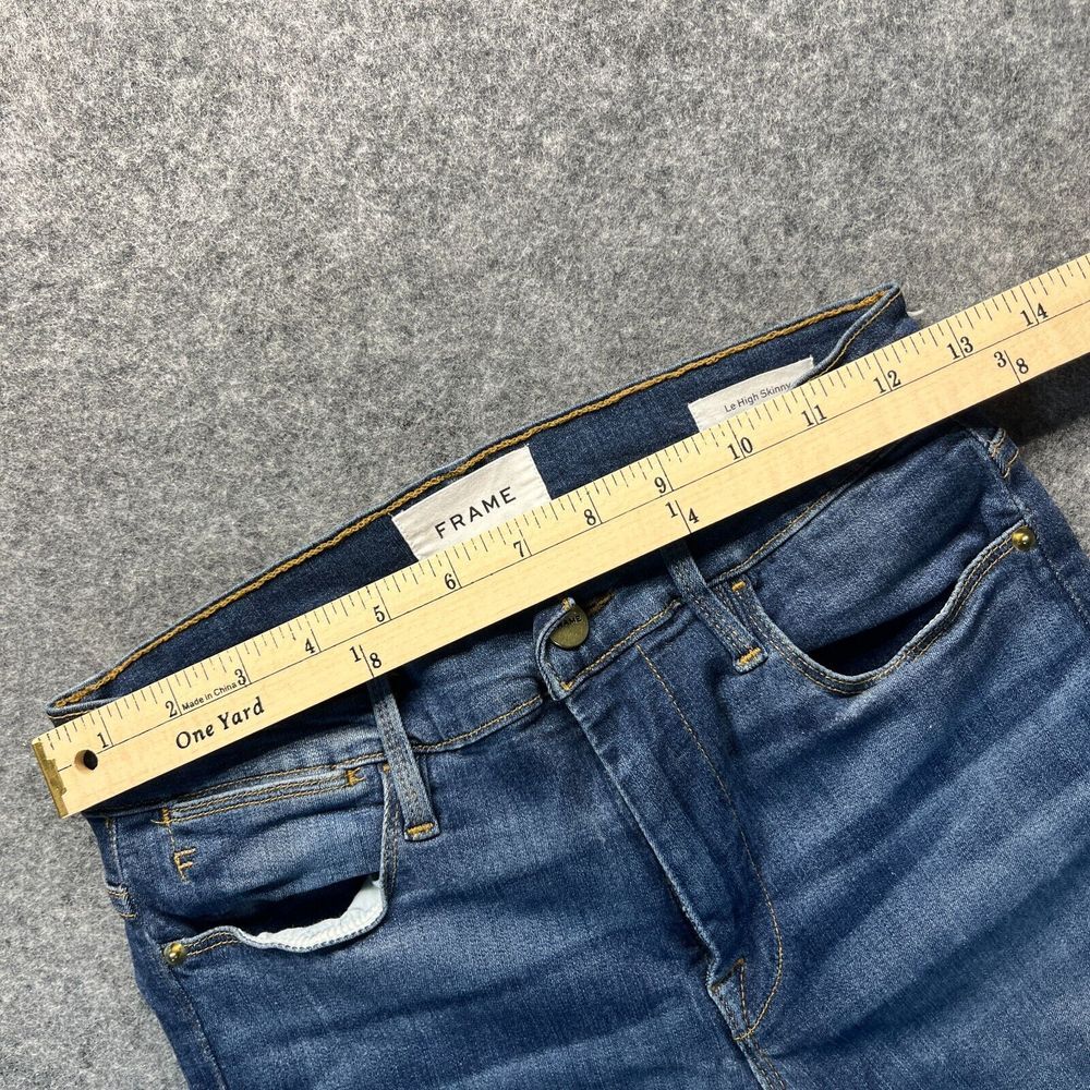 Frame Jeans Women's 27 Le High Skinny Dark Blue Stretch Denim High Rise - Picture 5 of 13